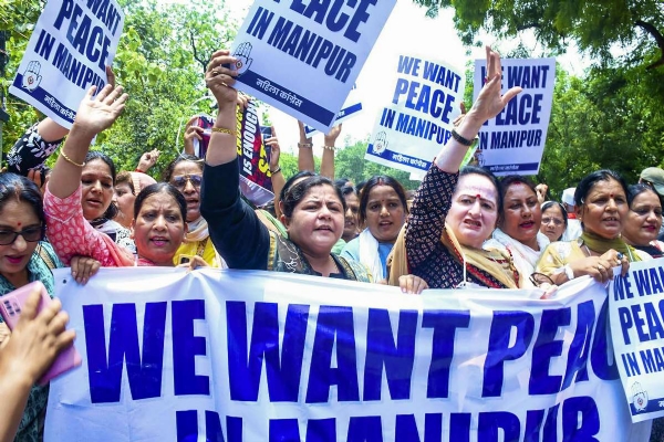 FILE PICTURE OF PROTEST IN MANIPUR