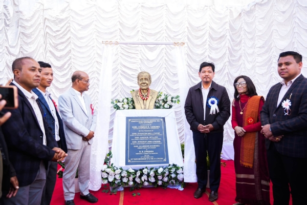 Meghalaya CM Conrad Sangma Inaugurated the Brington Buhai Lyngdoh Memorial Hall at Laitlyngkot./