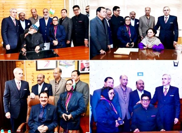 CM Omar Abdullah Visits Newly Inducted Cabinet Colleagues At Civil Secretariat