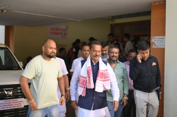 Assam Health Minister Ashok Singhal Reviewing Healthcare Services in Barak Valley.