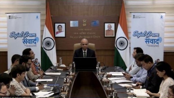 DDWS Secretary Ashok K. K. Meena chairs the 12th edition of Sujal Gram Samvad.