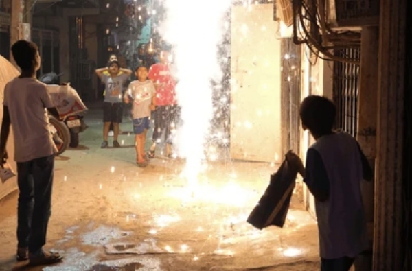 Firecrackers on Streets Symbolic Image