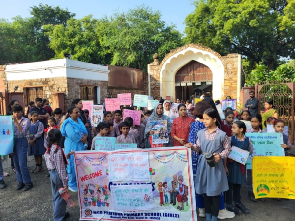 A special Heritage Unity Walk organised at the Qutub Minar complex. A special Heritage Unity Walk organised at the Qutub Minar complex.