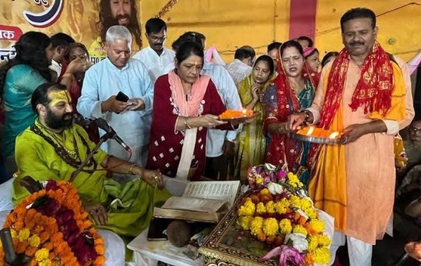 Bhagwat Katha being organised by the ancient Shri Dadhikando Mela Committee