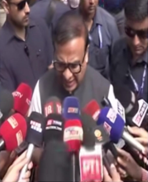 Assam CM Dr Himanta Biswa Sarma talking to media persons.