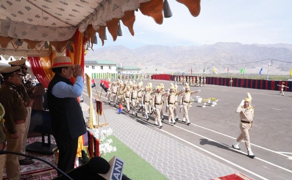 LG Saxena Attends Valedictory And Passing-Out Parade Of Ladakh Police Personnel At Stongsar LG Saxena Attends Valedictory And Passing-Out Parade Of Ladakh Police Personnel At Stongsar
