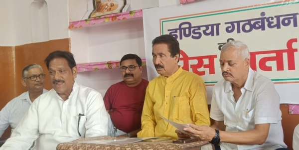 Congress Committee President Fuzail Hashmi addressed a press conference