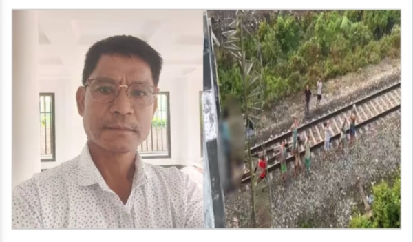 कोकराझाड़ में हग्रामा महिलारी के पीए की फाइल तस्वीर और रेलवे फ्लाईओवर की तस्वीर।