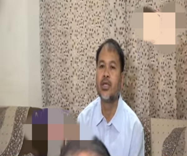 Akhil Gogoi addressing addressing a press meet in Guwahati.