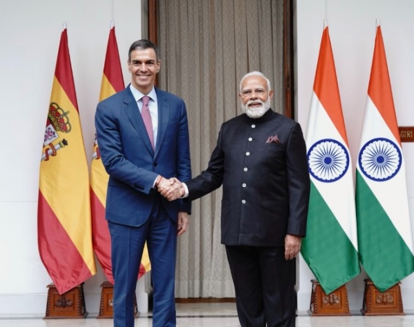 Prime Minister Narendra Modi with Spanish President Pedro Sánchez Prime Minister Narendra Modi with Spanish President Pedro Sánchez