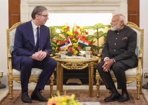 Prime Minister Narendra Modi with Serbian President Aleksandar Vučić Prime Minister Narendra Modi with Serbian President Aleksandar Vučić