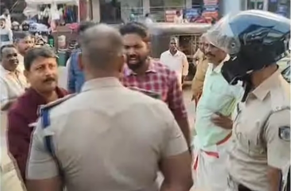 Protest in front of hospital Protest in front of hospital