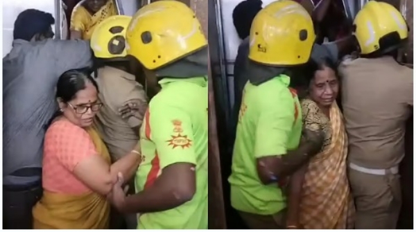 Ten Women Rescued After Lift Malfunction At Mylapore MRTS Station Ten Women Rescued After Lift Malfunction At Mylapore MRTS Station