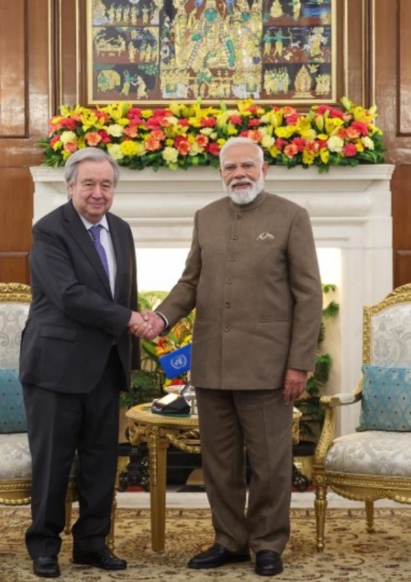 Prime Minister Narendra Modi with United Nations Secretary-General António Guterres