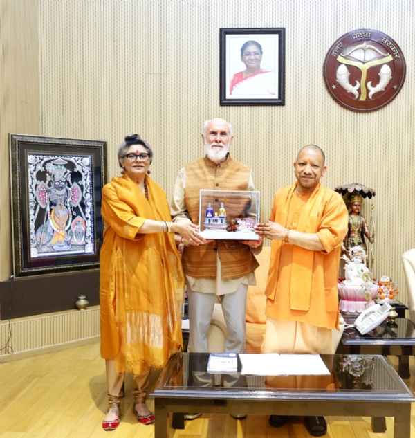 Dr. David Frawley, a renowned American Vedic scholar, met with Chief Minister Yogi Adityanath