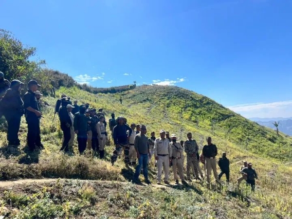 Security Forces Destroying the Illegal Poppy Plantation in Manipur. Security Forces Destroying the Illegal Poppy Plantation in Manipur.