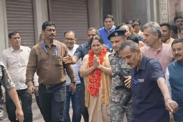 Rekha Gupta in Kalighat Rekha Gupta in Kalighat