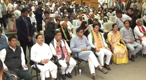 PM Modi’s 131st Mann Ki Baat Hearing BJP leaders at BJP Assam Headquarters
