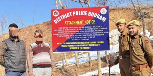 Police Attach Property Of JKNOP Under UAPA In J&K’s Budgam