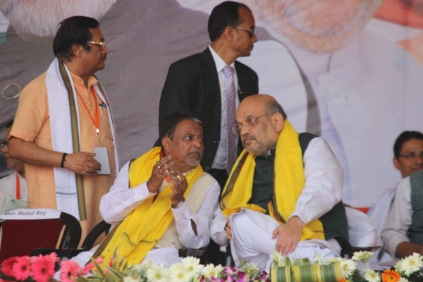 Mukul with Amit Shah