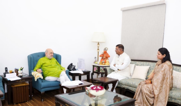 BJP’s Neeraj Tripathi meets Union Home Minister Amit Shah