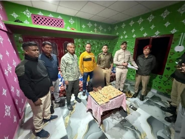 Image of the Anti-Narcotics Operation Yields 356 Grams of Heroin and One Arrested in Kachudaram of Cachar.