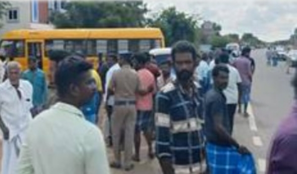 Over Thirty Injured After Tipper Truck Collides With School Bus In Ramanathapuram