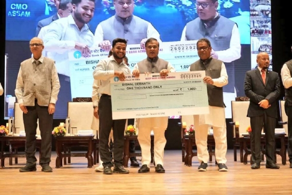 Assam CM Dr Himanta Biswa Sarma Launching Major Youth Welfare and Skill Development Schemes in Guwahati.