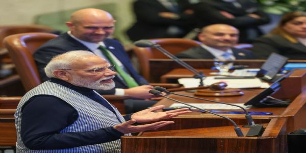 PM Modi Makes History: First Indian PM Captivates Israeli Knesset with Vision of Unbreakable Bonds