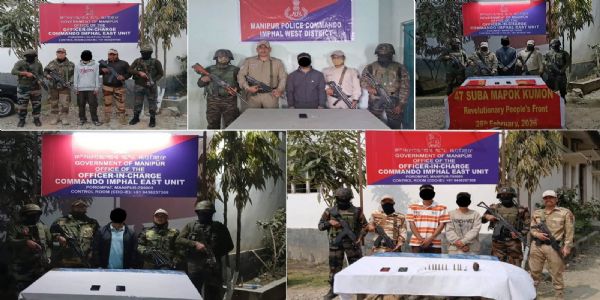 Six Rebels Arrested in Multiple Operations Across Manipur