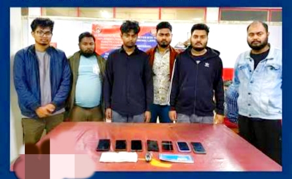 Image of the Six Arrested Including Son of Retired Officer in Guwahati. Image of the Six Arrested Including Son of Retired Officer in Guwahati.