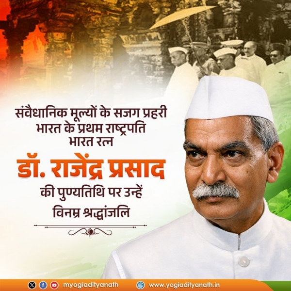 CM Yogi honors Dr. Prasad on his death anniversary