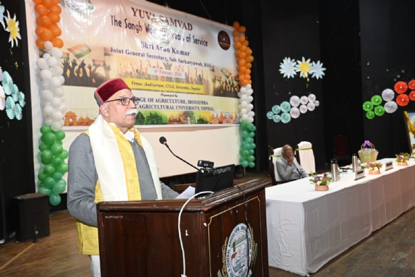 Arun Kumar Inspiring Youth at Yuva Samvad.