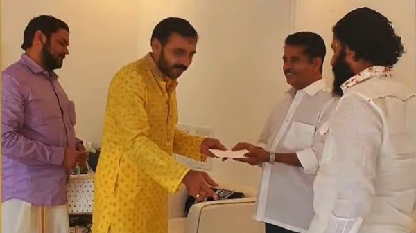 Adoor Prakash MP with Potti