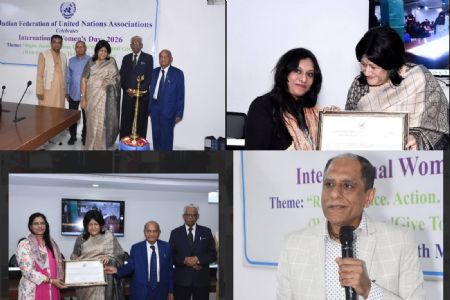 Women Journalists Honoured at IFUNA International Women’s Day Programme in New Delhi