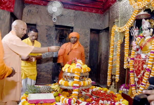 Chief Minister Yogi Adityanath on Thursday visited and worshipped Mata Pateshwari