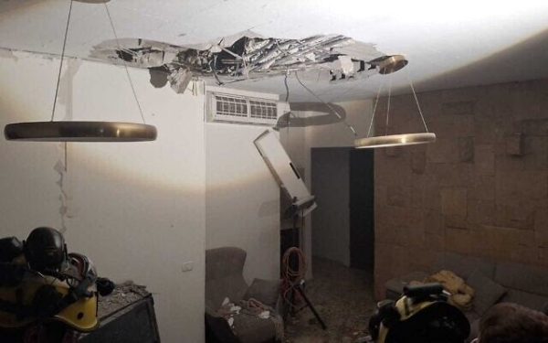 Damage following an impact of a Hezbollah rocket. Damage following an impact of a Hezbollah rocket.