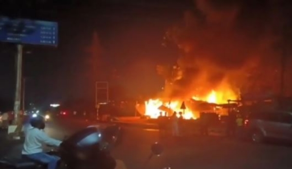 Fire in Tarini Market