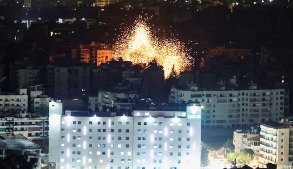 Israel Unleashes Rockets and Missiles on Beirut Suburbs, Sparking Fires and University Strike