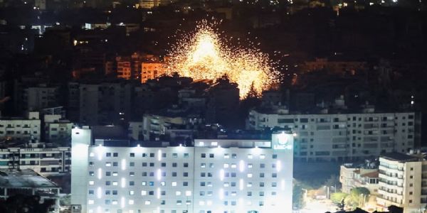 Israel Unleashes Rockets and Missiles on Beirut Suburbs, Sparking Fires and University Strike