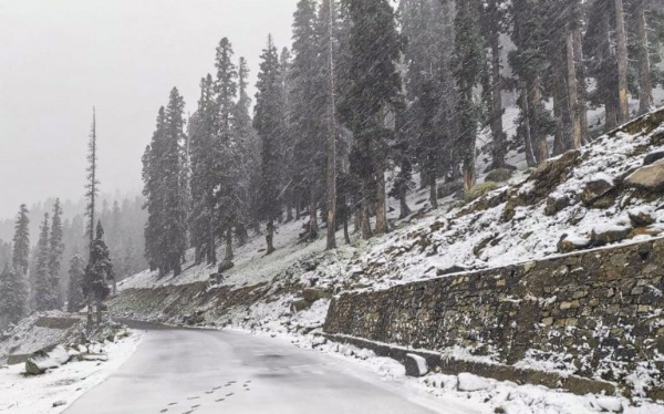 Mughal Road Closed After Fresh Snowfall At Pir Ki Gali