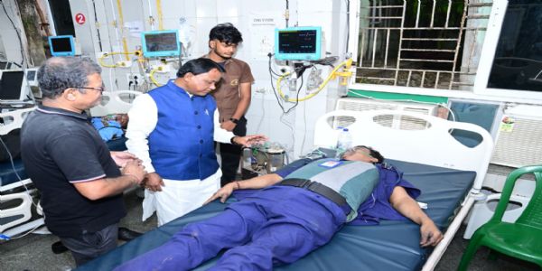 Chief Minister Majhi Expresses Deep Grief Over SCB ICU Fire; Orders Judicial Inquiry