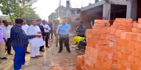 Minister Narendra Kashyap inspected construction work of Dr. Shakuntala Mishra National Rehabilitation University