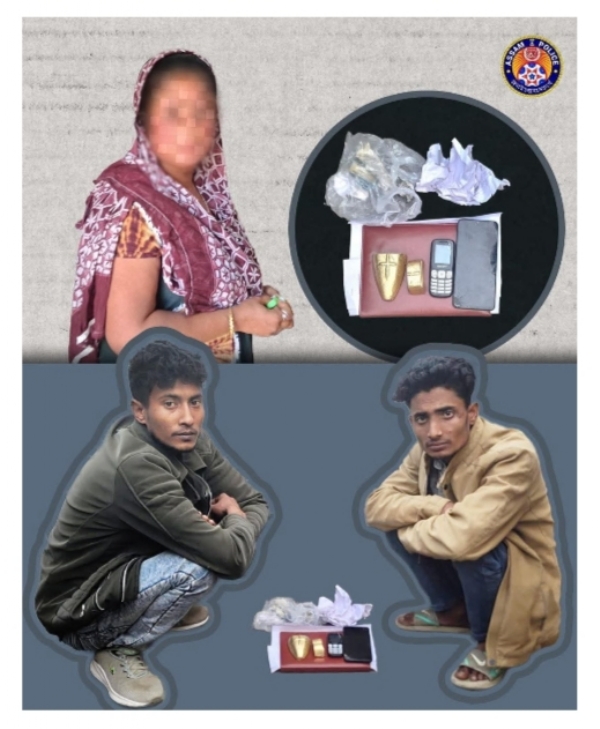 Image of the Three Arrested With Fake Gold in Guwahati.