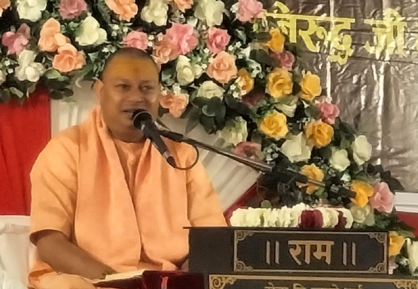 Shri Ram Katha being organized by Shri Navsamvatsar Manas Samiti under Maa Kalyan Devi Temple