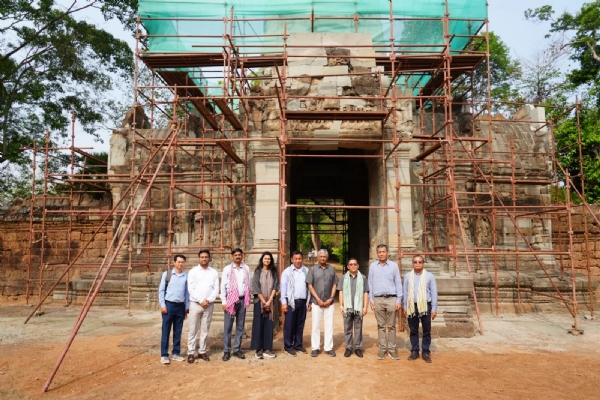 India’s envoy inspects conservation work at Cambodia’s famed Ta Prohm Temple