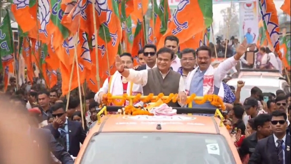 BJP’s Jan Ashirwad Yatra from  Dhekiajuli with CM and State President.