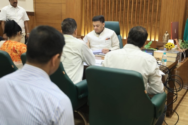 Sandeep Singh, while conducting a detailed review of the progress and implementation of departmental schemes