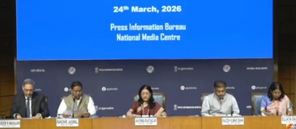 Joint Secretary Gulf Aseem Mahajan and MEA spokesperson Randhir Jaiswal addressed an inter-ministerial press conference Tuesday on recent developments in West Asia.