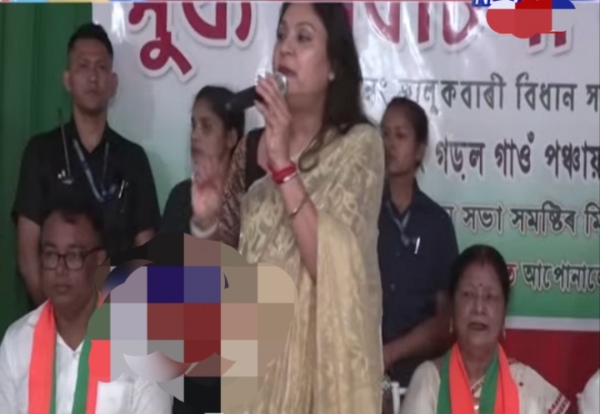 Riniki Bhuyan Sarma Campaigning in Jalukbari Constituency